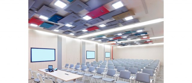 BAFFLE SOUND ABSORBING CEILING SYSTEM